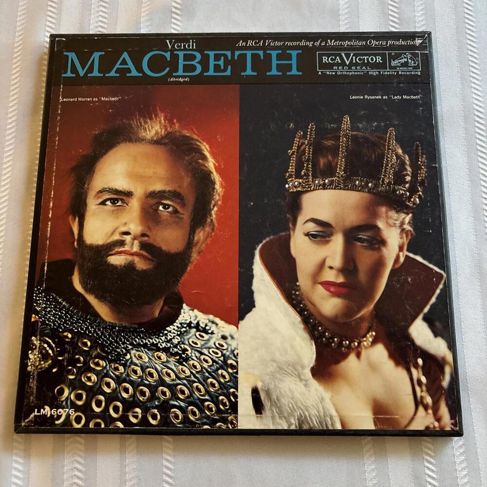 Verdi Macbeth LP Leonard Warren Leonie Rysanek RCA Victor Red Seal Opera NM